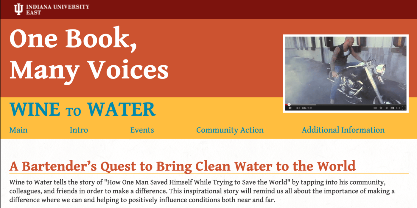 Tablet version of the main section